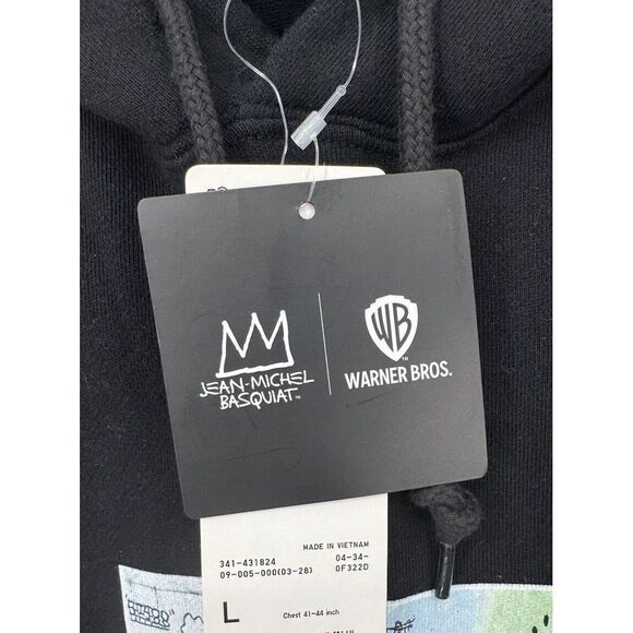 Jean Michel Basquiat x Uniqlo Warner Bros Hoodie Batman & Robin NWT Mens L Lg - Picture 3 of 3